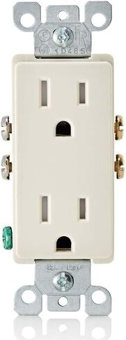 Leviton T5325 15 Amp Decora Tamper-Resistant Duplex Electrical Wall Outlet - Ivory in Saudi Arabia