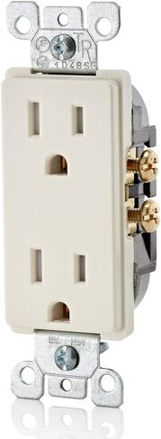 Leviton T5325 15 Amp Decora Tamper-Resistant Duplex Electrical Wall Outlet - Ivory in Saudi Arabia