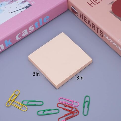 6 Pads Light Color Pop Up Sticky Notes 3x3 inch Refills, Easy to Post Sticky Notes, Accordion Sticky Notes,z fold Sticky Notes Pink, Orange, Yellow, Green, Blue,Purple in Saudi Arabia