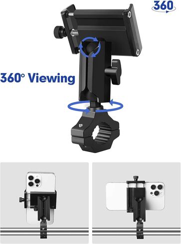 حامل هاتف ATV/Quads، حامل هاتف ATV من الألومنيوم عالي التحمل يحمل 4.7 بوصة - 7.1 بوصة iPhone 11، 12، 13 pro Max مع حافظة، يناسب المقاود 7/8 بوصة - 9/8 بوصة، متوافق مع Yamaha Handa Polaris Can-Am in Kuwait