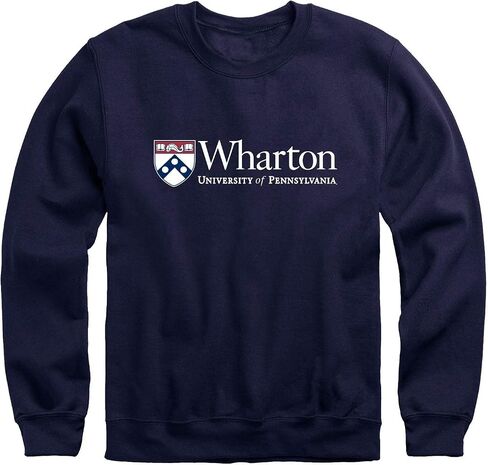 University of Pennsylvania Classic Adult Crewneck Sweatshirt with Wharton Logo, Cotton Polyester Blend in Saudi Arabia