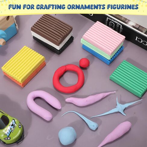 Syhood 144 Pieces Non Drying Modeling Clay 15.9lbs Modeling Clay for Kids Molding Clay Toys Gift Set for Boys Girls Classroom Arts and Crafts Projects Play, 8 Colors in Saudi Arabia