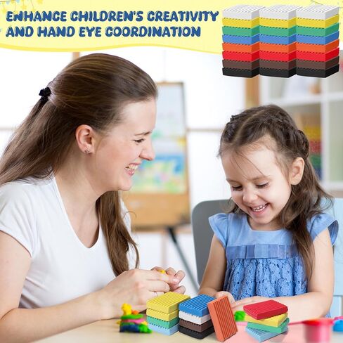 Syhood 144 Pieces Non Drying Modeling Clay 15.9lbs Modeling Clay for Kids Molding Clay Toys Gift Set for Boys Girls Classroom Arts and Crafts Projects Play, 8 Colors in Saudi Arabia