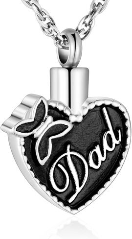 XIUDA جرة قلادة أبي الرماد قلادة قلادة الحرق للرماد فراشة مجوهرات جنائزية-يطير مع الفراشات in Kuwait