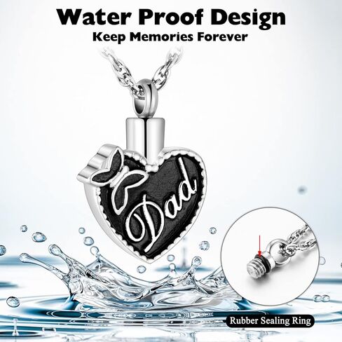 XIUDA جرة قلادة أبي الرماد قلادة قلادة الحرق للرماد فراشة مجوهرات جنائزية-يطير مع الفراشات in Kuwait