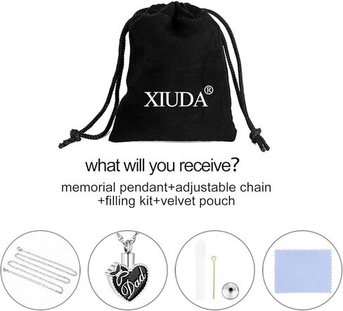 XIUDA جرة قلادة أبي الرماد قلادة قلادة الحرق للرماد فراشة مجوهرات جنائزية-يطير مع الفراشات in Kuwait