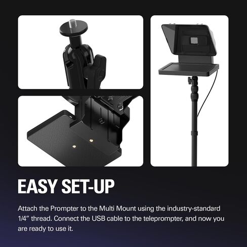 Elgato Prompter – Teleprompter with Built-in Screen for YouTube, Twitch, Zoom, MS Teams and More, Supports DSLR/Webcam/Smartphone, Drag & Drop Monitor Display, Works with Mac/PC & Stream Deck in Saudi Arabia