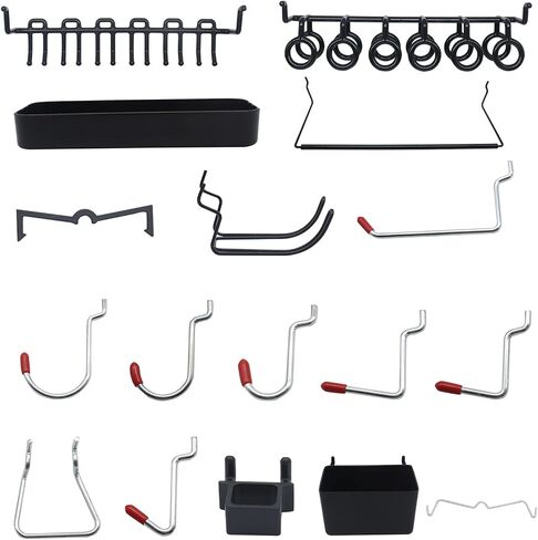 254 pcs Pegboard Hook Assortment PegBoard Accessories, PegBoard Hooks, Pegboard Bins , Pegboard Tool Organizer, Pegboard Kit,Peg Hooks with Metal Hooks Set, Peg Locks for Organizing Storage Tools in Kuwait