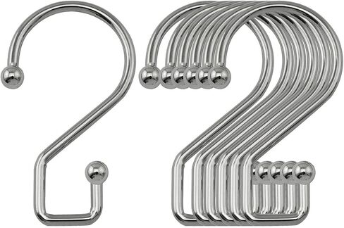 15PCS Black S Shaped Hooks Closet S Hooks Heavy Duty S Hanging Hooks for Curtains Pants Purses Crafts Pots Pans Mugs Plants in Saudi Arabia