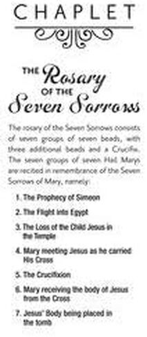 VILLAGE GIFT IMPORTERS Seven Sorrows Rosary Chaplet Blue Crystal in Saudi Arabia