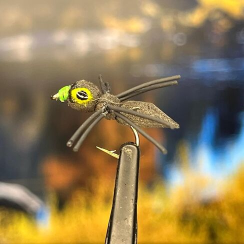 Big Eye Sponge Spider - Size #8, 10, 12 - Pack of 3 - Terrestrial Dry Fly Attractor - Unsinkable Foam - Dropper Rig - Flyfish for Trout Bass Bluegill Crappie in Saudi Arabia