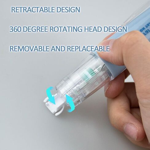 Refillable Correction White Out Tape White Out Correction Tape 2 Correction White Tape, 5 Spare Refills, Retractable Correction White Tape for School, Home and Office Supplies in Saudi Arabia