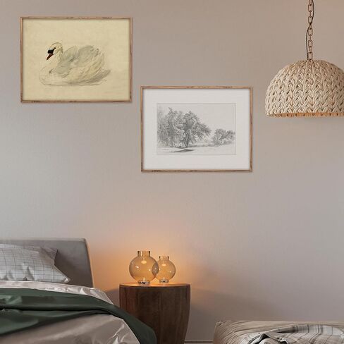 Kizbok خمر جدار الفن ديكور الكلاسيكية البجعة قماش يطبع مزرعة جدار ديكور ريفي الألوان المائية بجعة خمر الفن صور لغرفة النوم الحمام مكتب ديكور (8 "× 10"-غير مؤطرة) in Kuwait