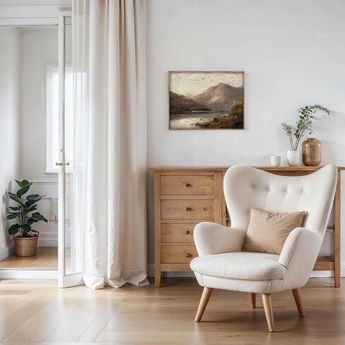 Kizbok خمر جدار الفن ديكور الكلاسيكية البجعة قماش يطبع مزرعة جدار ديكور ريفي الألوان المائية بجعة خمر الفن صور لغرفة النوم الحمام مكتب ديكور (8 "× 10"-غير مؤطرة) in Kuwait