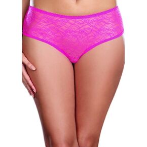 Dreamgirl Women's Plus-Size Ruffle Back Crotchless Panty