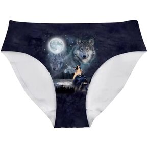المرأة الذئب الحيوان طباعة مثير بيكيني ملخصات لينة مضحك الملابس الداخلية السراويل سراويل داخلية in Kuwait