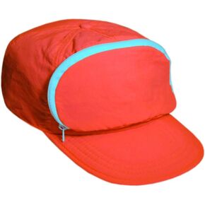 Kids Nylon Cap with Zipper Pocket - 4-11 YO