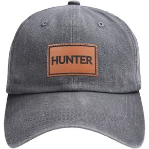 Custom Toddler Baseball Cap, Personalized Boys Hat with Name Leather Patch Trucker Hat for Kids and Adults
