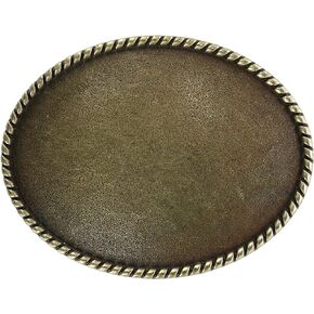 CTM® Blank Oval Belt Buckle with Edge Detail