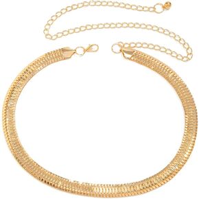 KunJoe Gold Loop Chain Belts for Women Fashion Metal Circle Belt Disco Belt for Jeans Dress
