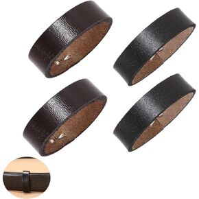 4 Pack Belt Loop Leather Keeper Ring End Strap Fixing Holder Organizer Replacement Stays Retainer Band for 1.5'' Wide Belts Buckle to Hold Extra Length Straps in Place