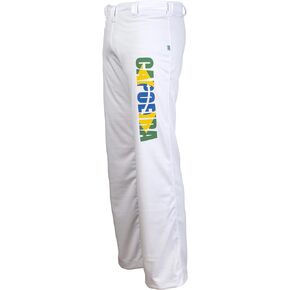 JL Sport Authentic Brazilian Capoeira Men's Martial Arts Trousers ('Capoeira' Print Alongside Leg)