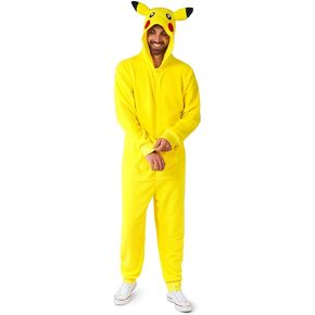 Opposuits Adult Unisex Onesie - Pokémon One-piece Pajamas - Loose Fit - Including Pockets - Yellow
