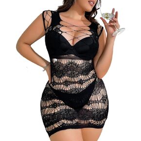 ملابس داخلية نسائية مثيرة مقاس كبير ملابس داخلية بيبي دول دانتيل أسود طقم بيجامة مثير للنساء لعيد الحب in Kuwait