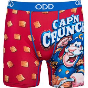 Odd Sox Captain Crunch Cereal Boxer Brief for Men, Fun Cool Breakfast Character Prints