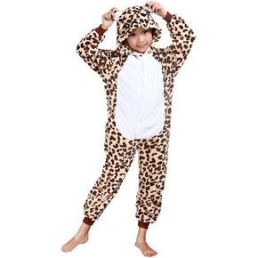 Cliont Animal Onesie Cheetah Pyjamas Christmas Child Sleepwear Costume Cosplay