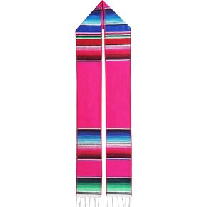 Mexican Graduation Sash, Pink Hispanic Stole Graduation Serape Scarf, Mexican Sarape Graduation Sash