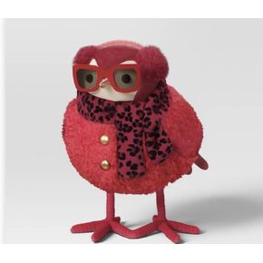 وشاح من القماش من Featherly Friends مقاس 6.75 سم مطبوع عليه شكل طائر الفهد، تمثال عيد الميلاد Wondershop يُسمى روبي in Kuwait