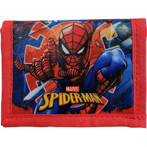 Spider-Man Little Boy Bifold Wallet With Zippered Pocket, Lightweight
