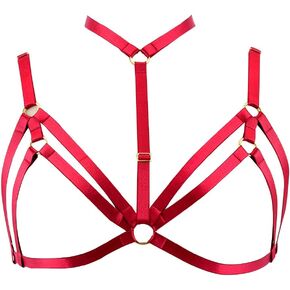 Adjustable Plus Size Punk Gothic Clothing Carnival Party Body Harness Bra Women Caged Bralette