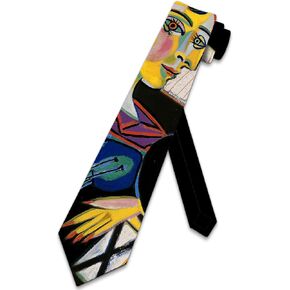 Three Rooker Art Ties Picasso Cubism Abstract Painting Necktie