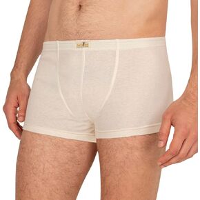 100% Pure Organic Cotton Mens Boxers Briefs Shorts Underwear White Sustainable Clothing