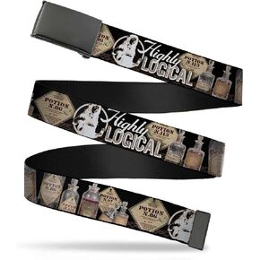 Buckle-Down unisex adults Buckle-down Web Harry Potter 1.5" Belt, Harry Potter Potions Highly Logical, 1.5 Wide - Fits up to 42 Pant Size US