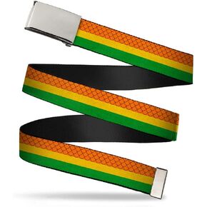 Buckle-Down unisex adults Buckle-down Web Aquaman 1.25" Belt, Multicolor, 1.25 Wide - Fits up to 42 Pant Size US