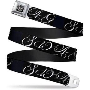 Buckle-Down Men's Seatbelt Belt Swag Quote Regular