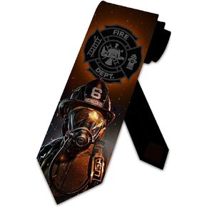 Three Rooker Firefighter Ties Mens Fire Man Tie Fire Rescue Necktie