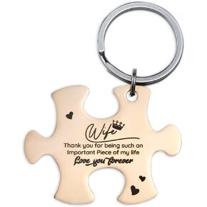 Gifts For Wife - Wife Gifts Idea For Christmas, Valentine, Mothers Day - To My Wife Stainless Steel Keychain