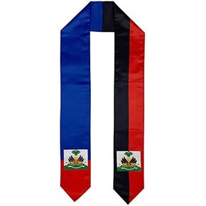 Limited Edition Haiti Haitian Unity Mixed Flag Stoles/Sash/Scarf