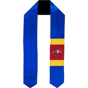 Vision Wear Southern Africa Graduation Sash/Stole Flag Bridal Satin Fully Lined and Embroidered Adult Unisex