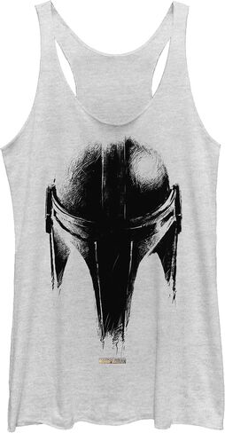 تانك ستار وورز للفتيات The Mandalorian Sketch Helm ثلاثي المزيج بظهر متسابق in Saudi Arabia