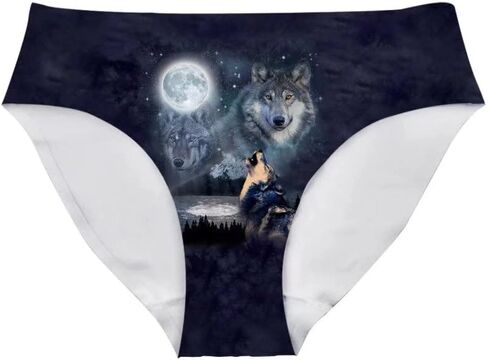 المرأة الذئب الحيوان طباعة مثير بيكيني ملخصات لينة مضحك الملابس الداخلية السراويل سراويل داخلية in Kuwait