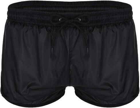 Men's Drawstring Boxer Briefs Mesh Sheer Boyleg Short Trunks Underwear Panties in Saudi Arabia