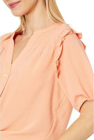 Tommy Hilfiger Short Sleeve Smock Yoke Top in Kuwait