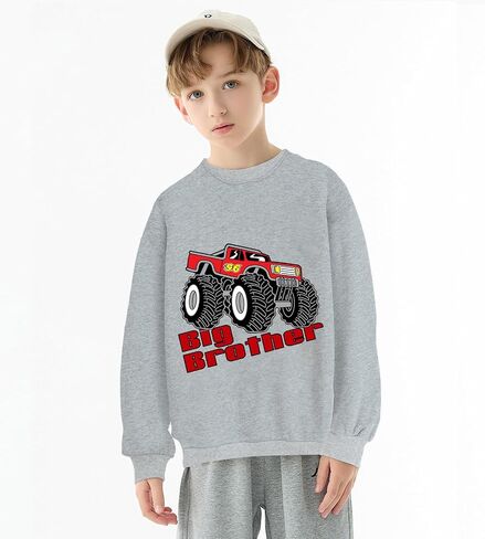 قميص CM-Kid Big Brother للأطفال الصغار تم ترقيته إلى قميص Big Bro Monster Truck Dino للأطفال الأولاد 2-7T in Saudi Arabia