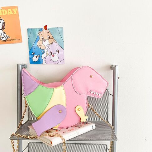 CREHNIL Pink Dinosaur Purse For Girls Novelty Fun Unique Purses For Women Weird Funny Funky Cool Shoulder Crossbdoy Bags in Kuwait