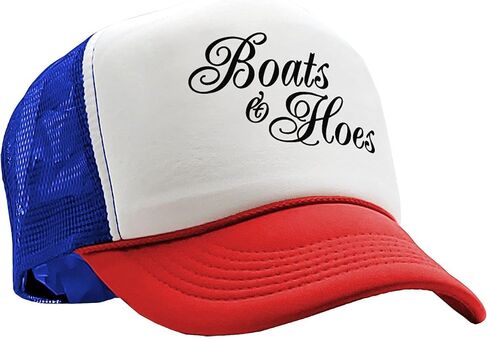 Gooder Tees - Boats N Hoes - Prestige Worldwide Ferrell Funny - Vintage Retro Style Trucker Cap Hat in Saudi Arabia